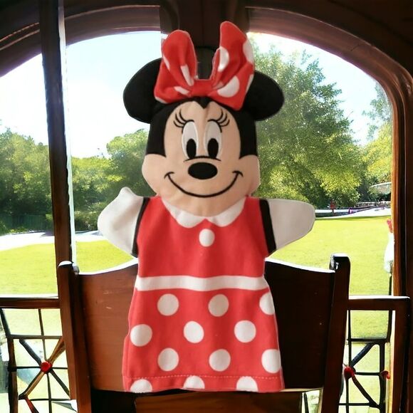 Melissa & Doug Minnie Mouse Puppet Hand Baby Kids Theatre Red White Polka Dot - Picture 12 of 15